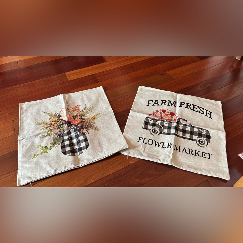Farm Fresh Flower Market Zippered  Pillow Covers
